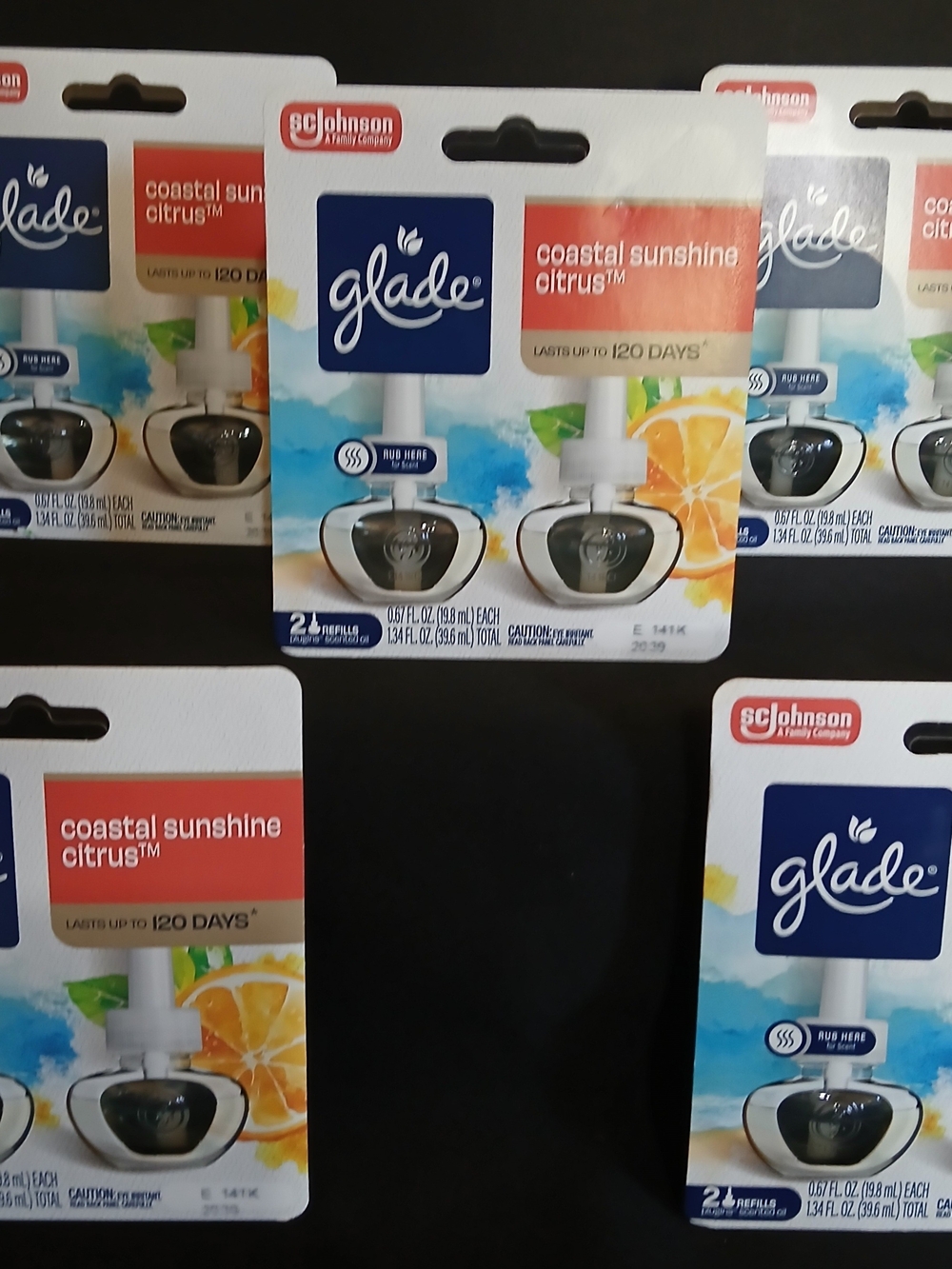 Glade Coastal Sunshine Citrus Plug-In Refill Packs - Blue, Orange, White